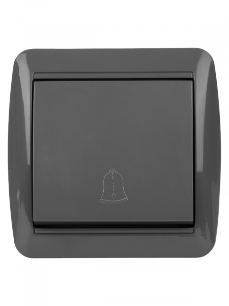 Кнопка звонковая открытой установки IP44 6А серая "Селигер" TDM
