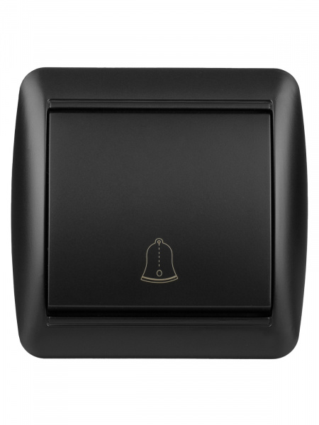 Кнопка звонковая открытой установки IP44 6А графит "Селигер" TDM