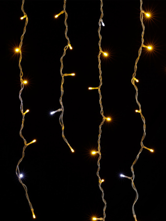 Гирлянда светодиодная "Бахрома" 2х1 м, 152LED, 3000К,  мерц-е, посл. подкл, IP44, 250 В, TDM