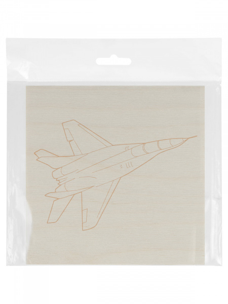 Доска для выжигания, Самолет, 150х150 мм, 1 шт., пакет, TDM