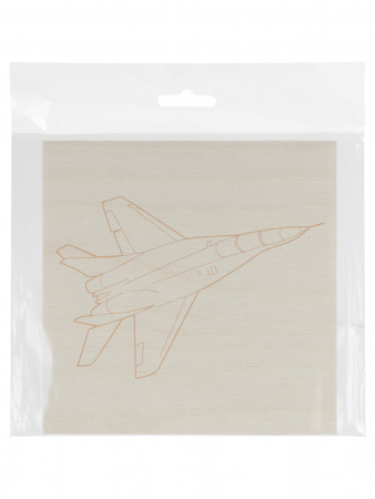 Доска для выжигания, Самолет, 150х150 мм, 1 шт., пакет, TDM