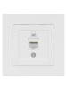 Розетка компьютерная RJ45 белая "Сенеж" TDM