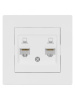 Розетка компьютерная двойная RJ45 белая "Сенеж" TDM