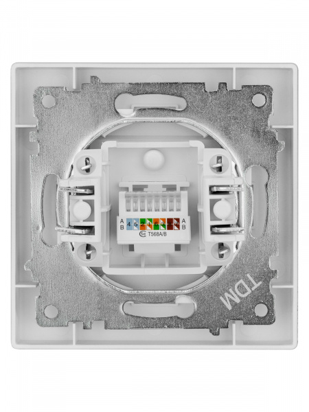 Розетка компьютерная RJ45 серебр. металлик "Сенеж" TDM