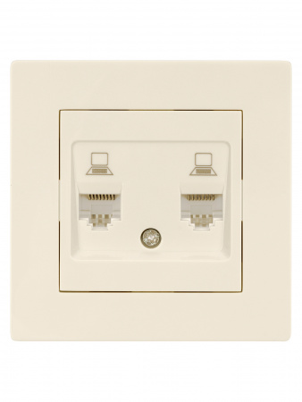 Розетка компьютерная двойная RJ45 сл. кость "Сенеж" TDM