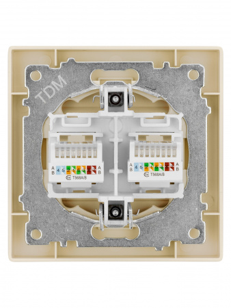 Розетка компьютерная двойная RJ45 сл. кость "Сенеж" TDM