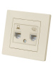 Розетка телефонная RJ11 + компьютерная RJ45 сл. кость "Сенеж" TDM