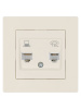 Розетка телефонная RJ11 + компьютерная RJ45 сл. кость "Сенеж" TDM