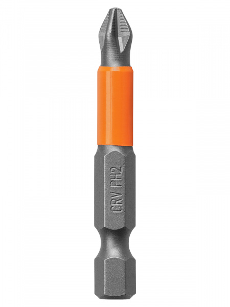 Набор бит PH2x50, односторонних, сталь CrV, Е 1/4", 10 шт., «Гранит» TDM