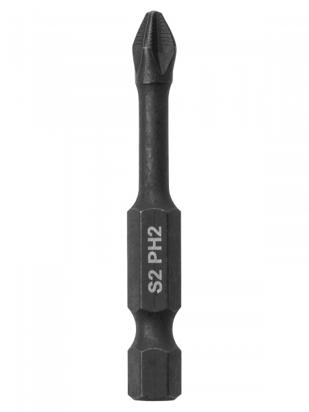 Набор бит PH2x50, односторонних, сталь S2, Е 1/4", намагниченные, торсионные, 10 шт., «Алмаз» TDM