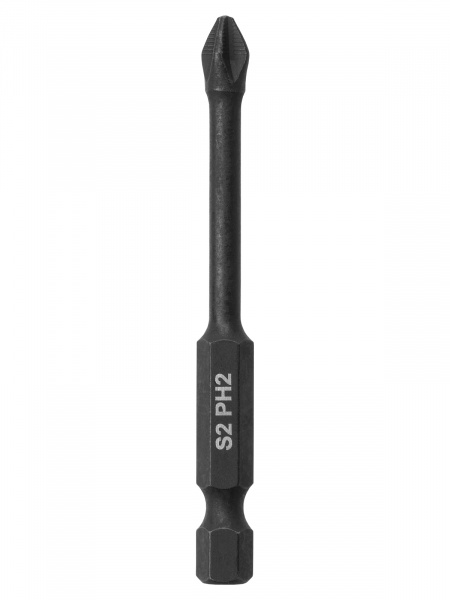 Набор бит PH2x70, односторонних, сталь S2, Е 1/4", намагниченные, торсионные, 10 шт., «Алмаз» TDM