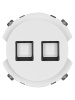 Розетка компьютерная двойная RJ45 белая, "Байкал" TDM