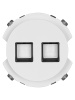 Розетка телефонная RJ11 + компьютерная RJ45 белая, "Байкал" TDM