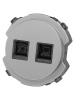 Розетка телефонная RJ11 + компьютерная RJ45 платина, "Байкал" TDM