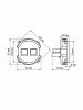 Розетка телефонная RJ11 + компьютерная RJ45 шампань, "Байкал" TDM