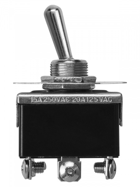 Переключатель-тумблер KN3C-223AAH 2P 250В AC/DC 15А (6c) ON-OFF-ON без фиксации TDM