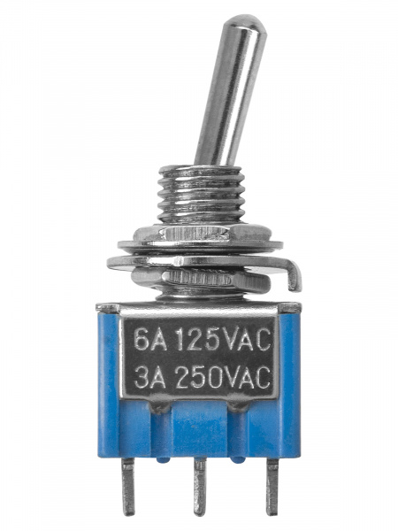 Переключатель-тумблер MTS-102 Micro 1P 250В AC/DC 3А (3c) ON-ON с фиксацией TDM
