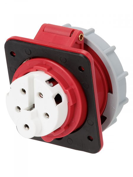 Розетка скрытой установки угловая IP67 125А 3Р+РЕ+N 380В TDM