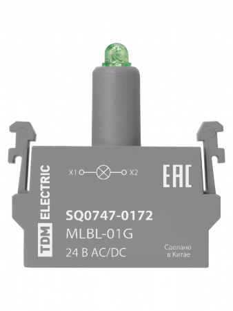 Светодиодный блок MLBL-01G 24 В AC/DC зеленый TDM