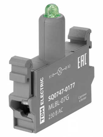 Светодиодный блок MLBL-07G 230 В AC зеленый TDM
