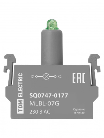 Светодиодный блок MLBL-07G 230 В AC зеленый TDM