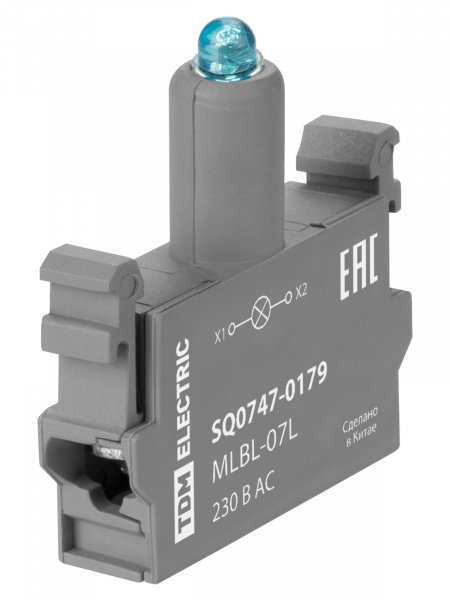 Светодиодный блок MLBL-07L 230 В AC синий TDM