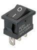 Выключатель клавишный KCD1-102 250В AC/DC, 1P, 6А, (3с), ON-ON, черный, Mini TDM