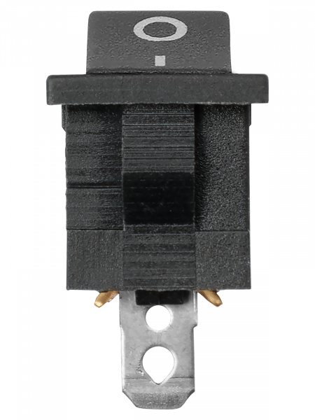 Выключатель клавишный KCD1-102 250В AC/DC, 1P, 6А, (3с), ON-ON, черный, Mini TDM
