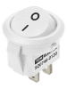 Выключатель клавишный круглый KCD11-101 250В AC/DC, 1P, 3А, (2с), ON-OFF, белый, Micro TDM