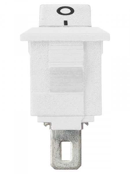 Выключатель клавишный KCD11-101 250В AC/DC, 1P, 3А, (2с), ON-OFF, белый, Micro TDM