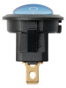 Выключатель клавишный круглый KCD11-101N 250В AC/DC 1P 3А (3с) ON-OFF черный корпус, синяя клавиша с LED подсветкой Micro TDM