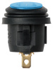 Выключатель клавишный круглый KCD2-101N/FS 250В AC/DC, 1P, 6А, (3с), ON-OFF, черный корпус, синяя клавиша с LED подсветкой, IP54 TDM