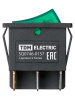 Выключатель двухклавишный KCD3-221N 250В AC/DC 1P 15А (6с) ON-OFF черный корпус, две зеленые клавиши с LED подсветкой TDM