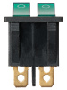 Выключатель двухклавишный KCD3-221N 250В AC/DC 1P 15А (6с) ON-OFF черный корпус, две зеленые клавиши с LED подсветкой TDM