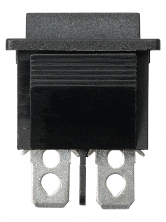 Переключатель клавишный KCD4-203 250В AC/DC, 2P, 16А, (6с), (ON)-OFF-(ON), с нейтральным положением, без фиксации, черный TDM