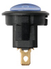 Выключатель клавишный круглый MIRS-101-3-B 250В AC/DC, 1P, 6А, (3с), ON-OFF, черный корпус, синяя клавиша с LED подсветкой TDM