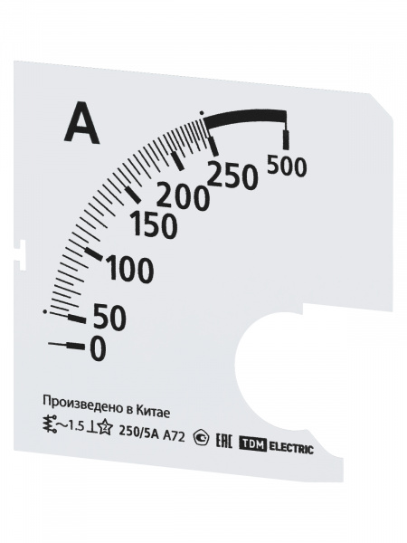 Шкала Ш72  250/5А-1,5 (для А72 Х/5А) TDM