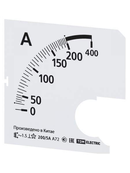 Шкала Ш72  200/5А-1,5 (для А72 Х/5А) TDM