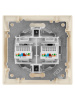 Розетка компьютерная двойная RJ45 сл. кость  "Лама" TDM