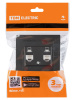 Розетка компьютерная двойная RJ45 черная "Сенеж" TDM