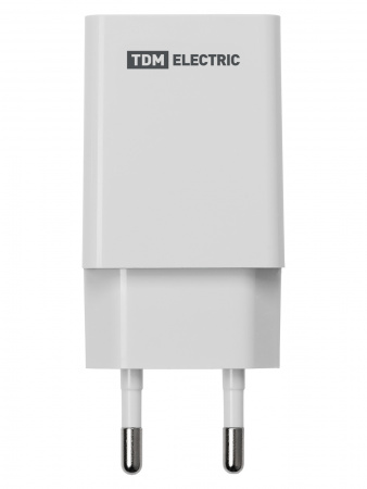 Сетевое зарядное устройство, СЗУ 5, Quick Charge 3.0, 3 А, 1 USB, белый, TDM
