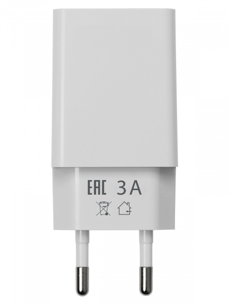 Сетевое зарядное устройство, СЗУ 5, Quick Charge 3.0, 3 А, 1 USB, белый, TDM
