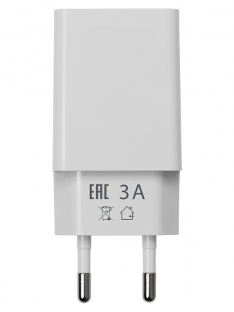 Сетевое зарядное устройство, СЗУ 5, Quick Charge 3.0, 3 А, 1 USB, белый, TDM