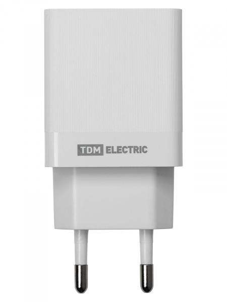 Сетевое зарядное устройство, СЗУ 7, Quick Charge 3.0, 3 А, 2 USB, белый, TDM