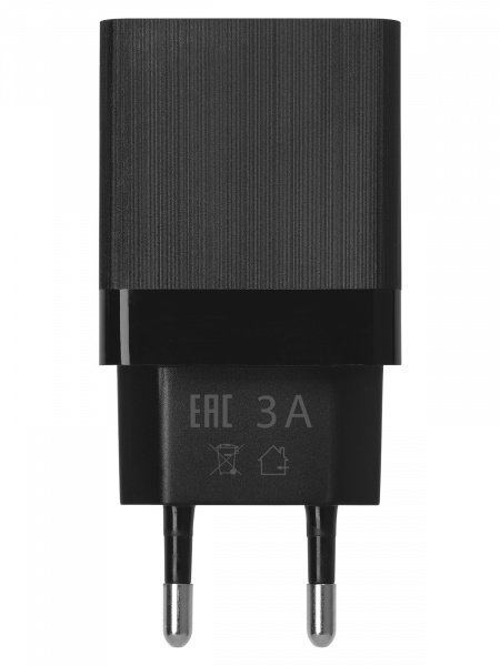 Сетевое зарядное устройство, СЗУ 8, Quick Charge 3.0, 3 А, 2 USB, черный, TDM