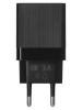Сетевое зарядное устройство, СЗУ 8, Quick Charge 3.0, 3 А, 2 USB, черный, TDM