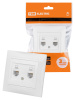 Розетка компьютерная двойная RJ45 белая "Лама" TDM