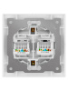 Розетка компьютерная двойная RJ45 белая "Лама" TDM