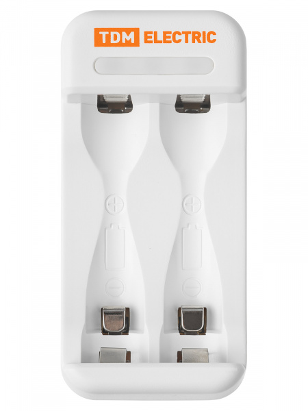 Зарядное устройство 2022 (200 mA 2 слота АА/ААА 2 кан.USB) TDM