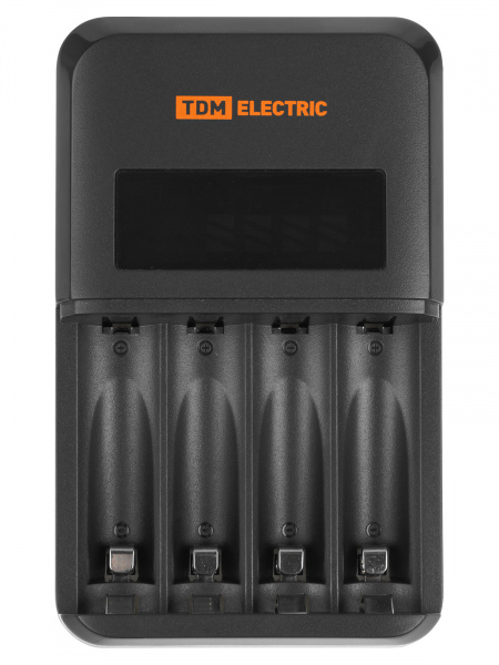 Зарядное устройство 18044 (1800 mA 4 слота АА/ААА 4 кан.), LCD-экран, 220 В, TDM